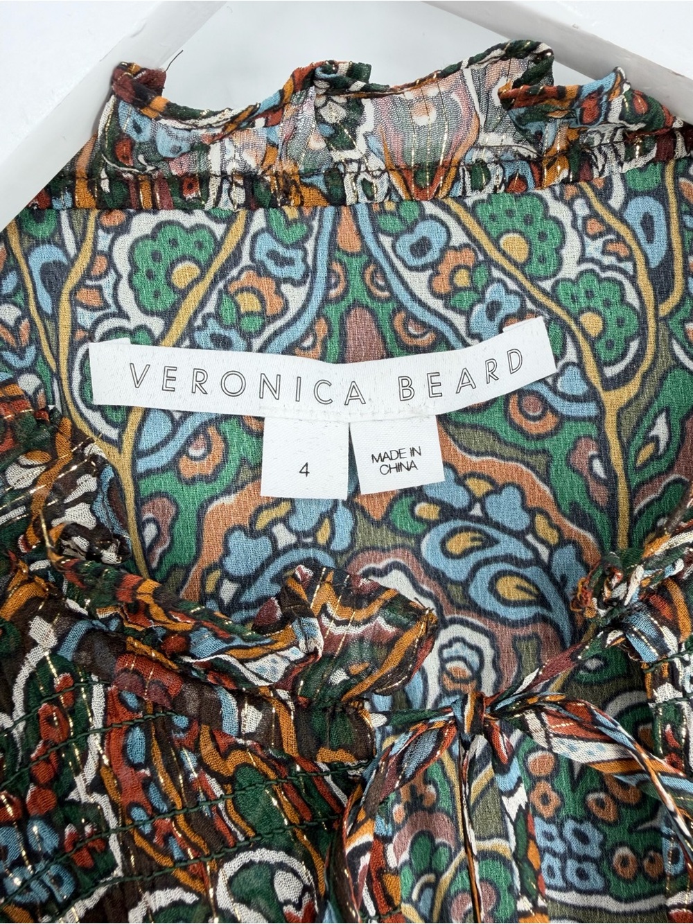 Veronica Beard Armeria Lurex Paisley Mini Dress - Picture 7 of 16